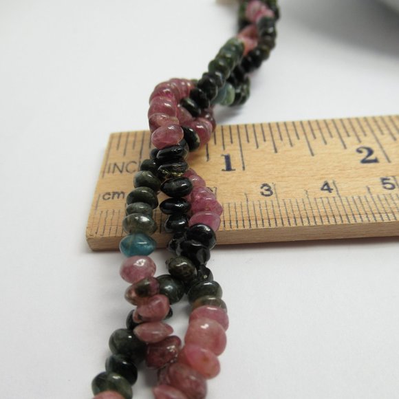 Braided Watermelon Tourmaline bracelet - Picture 10 of 16